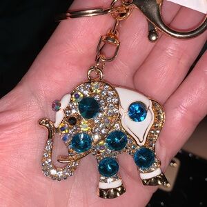Lucky elephant bag/purse charm keychain NWT